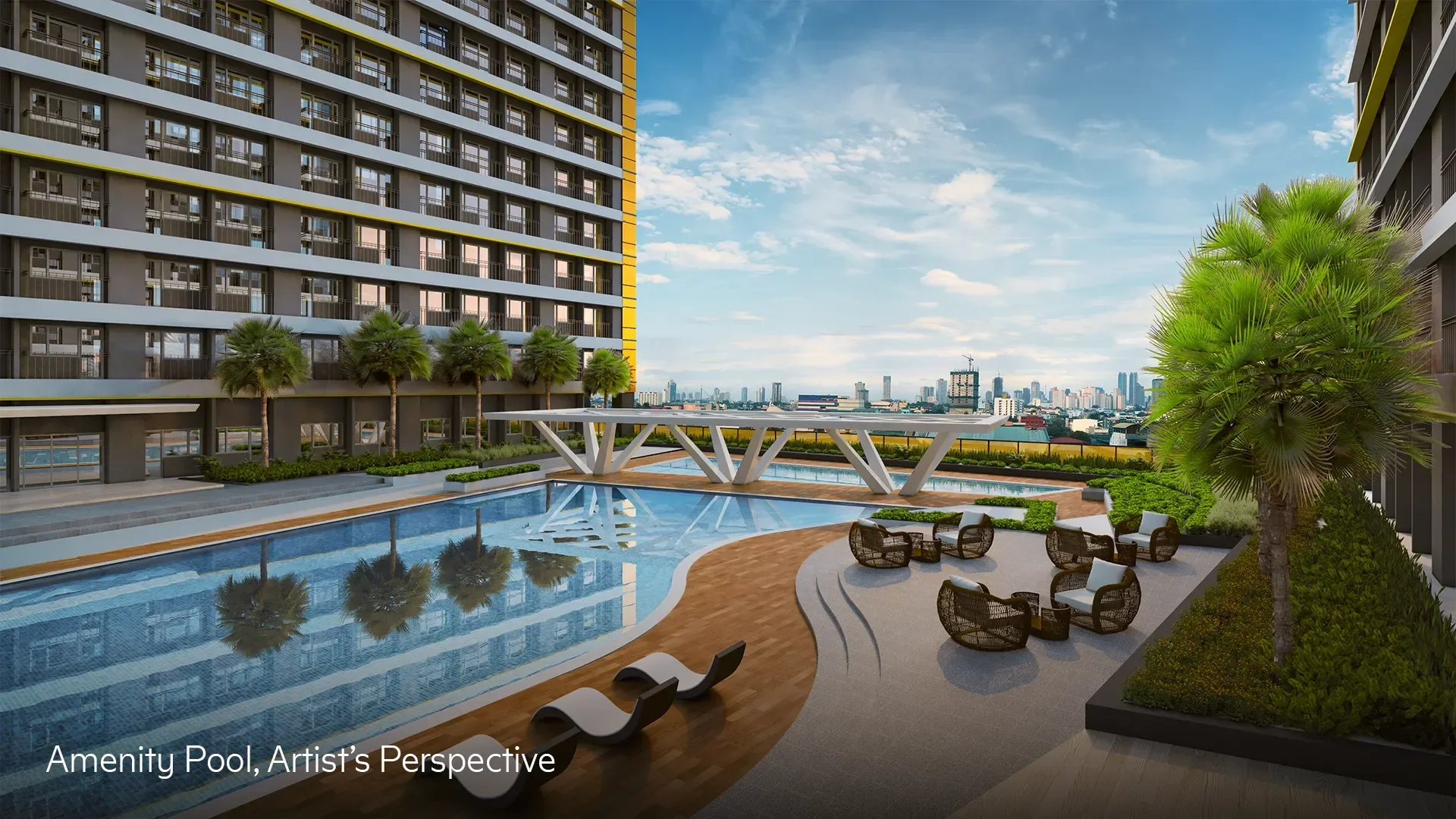An amenity area at Fame Residences.