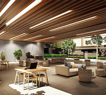 An amenity area at Turf Residences.
