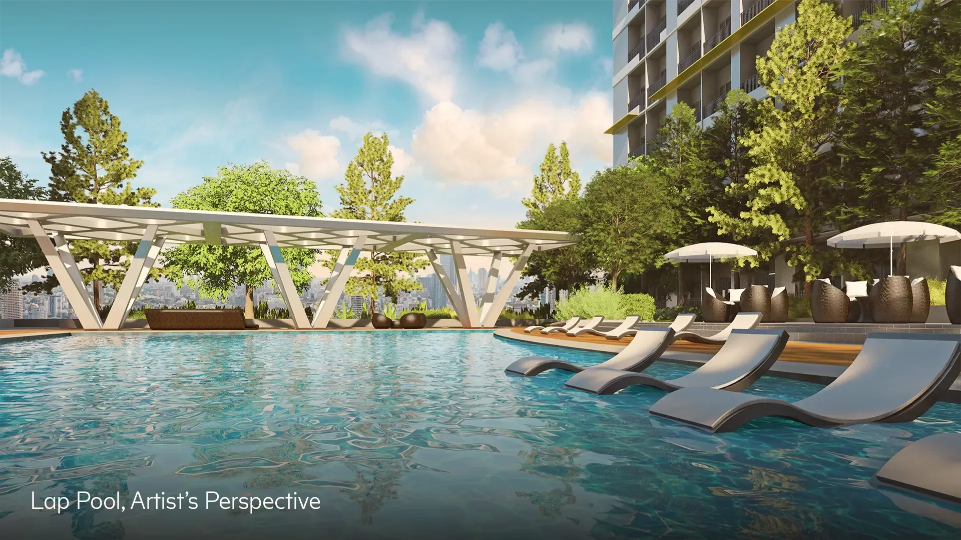 An amenity area at Fame Residences.