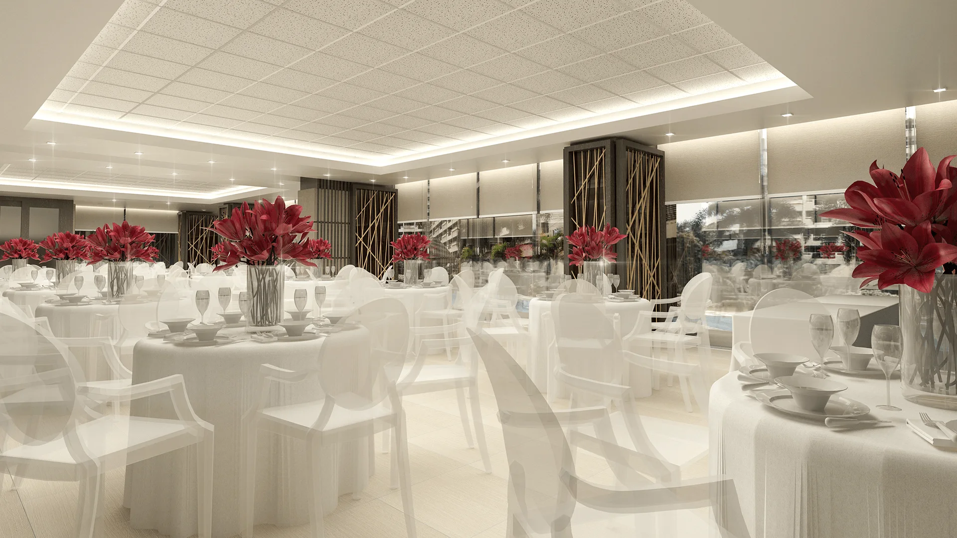 The function room at Red Residences.