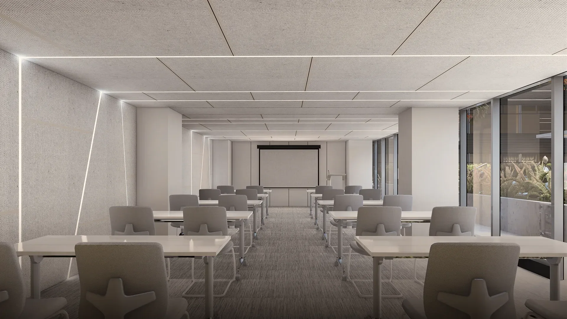 A function room at Ice Tower Residential Offices.