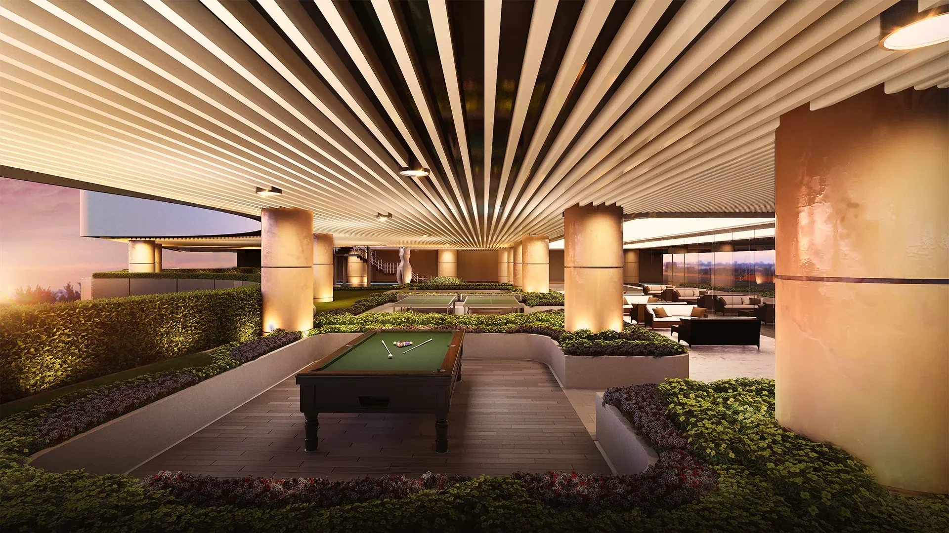 The game area at Air Residences.