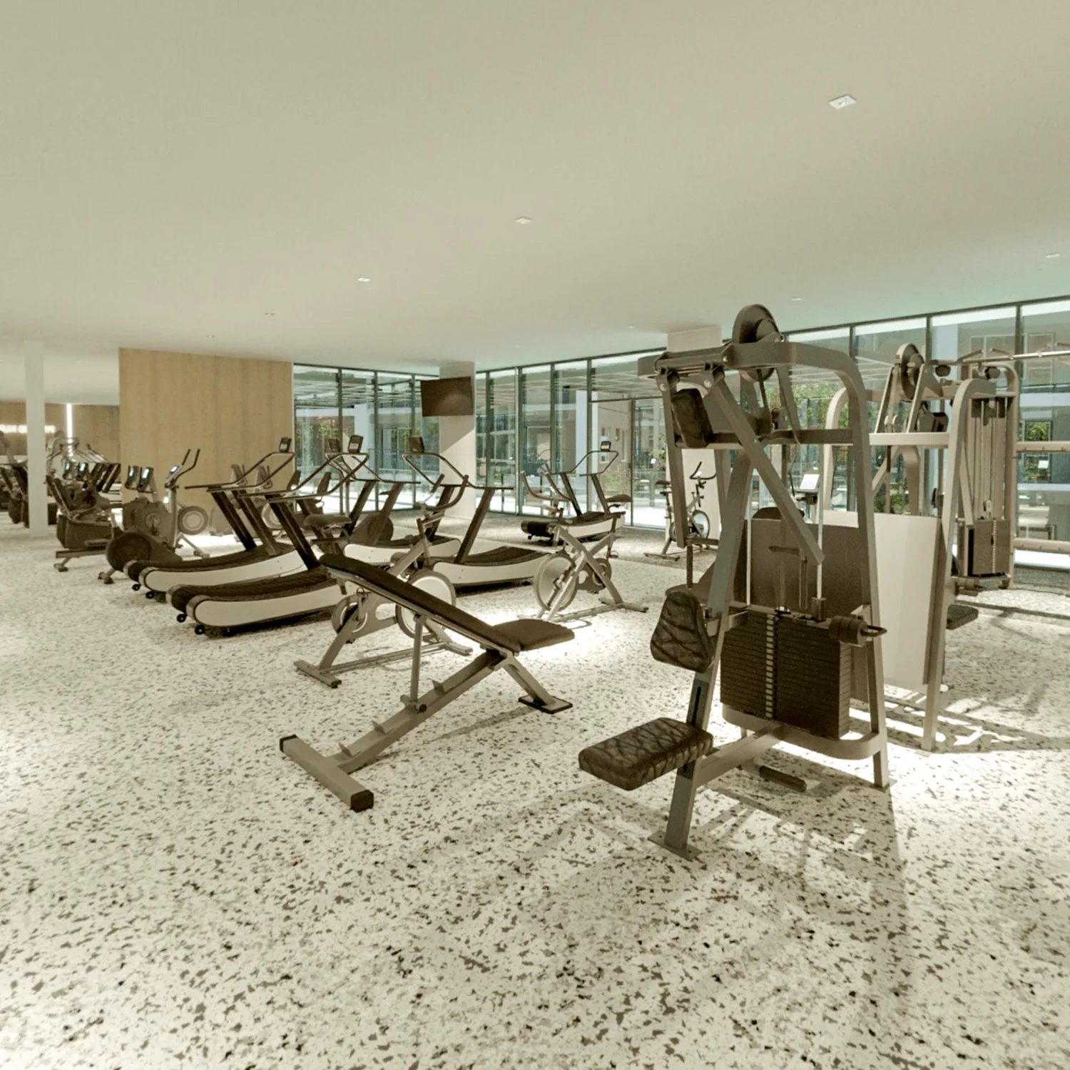 The fitness gym at Sail Residences.