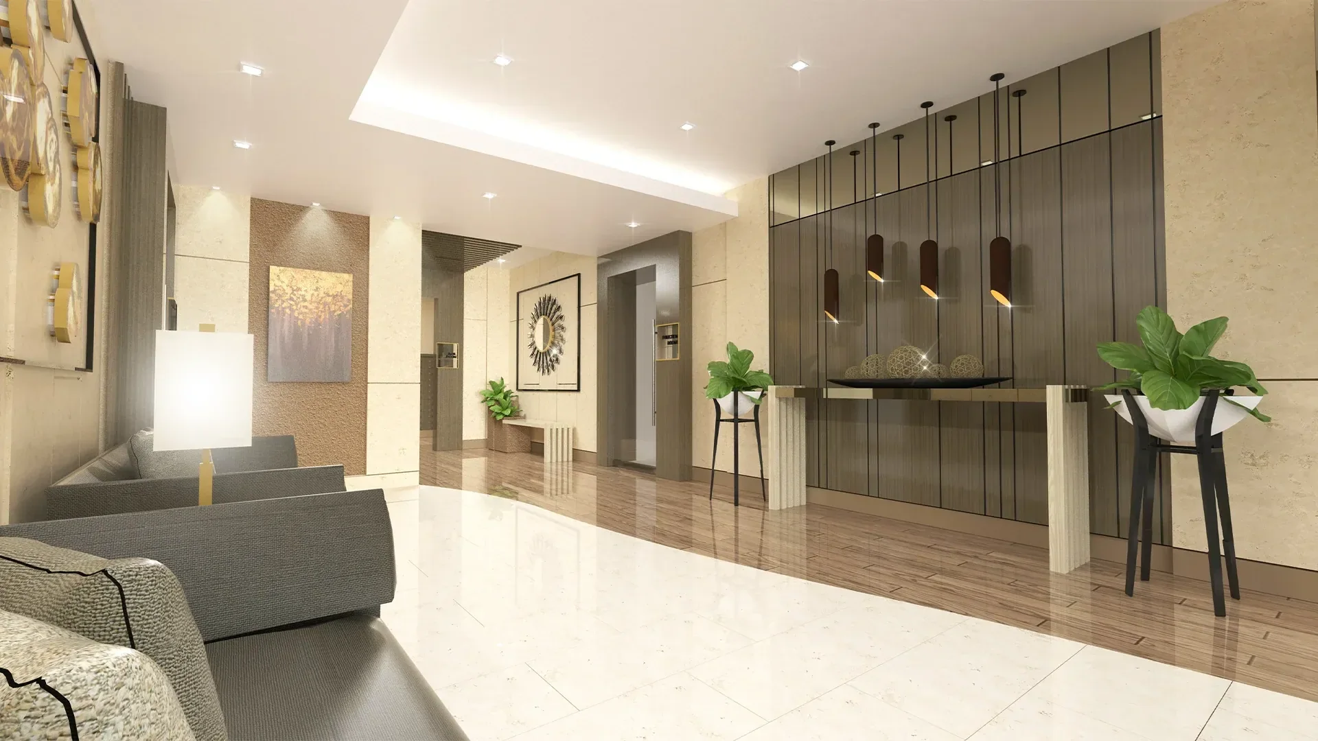 The open lounge at Hill Residences.