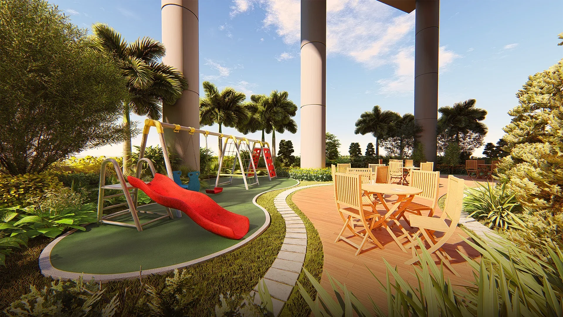 The children's play area at Lush Residences.