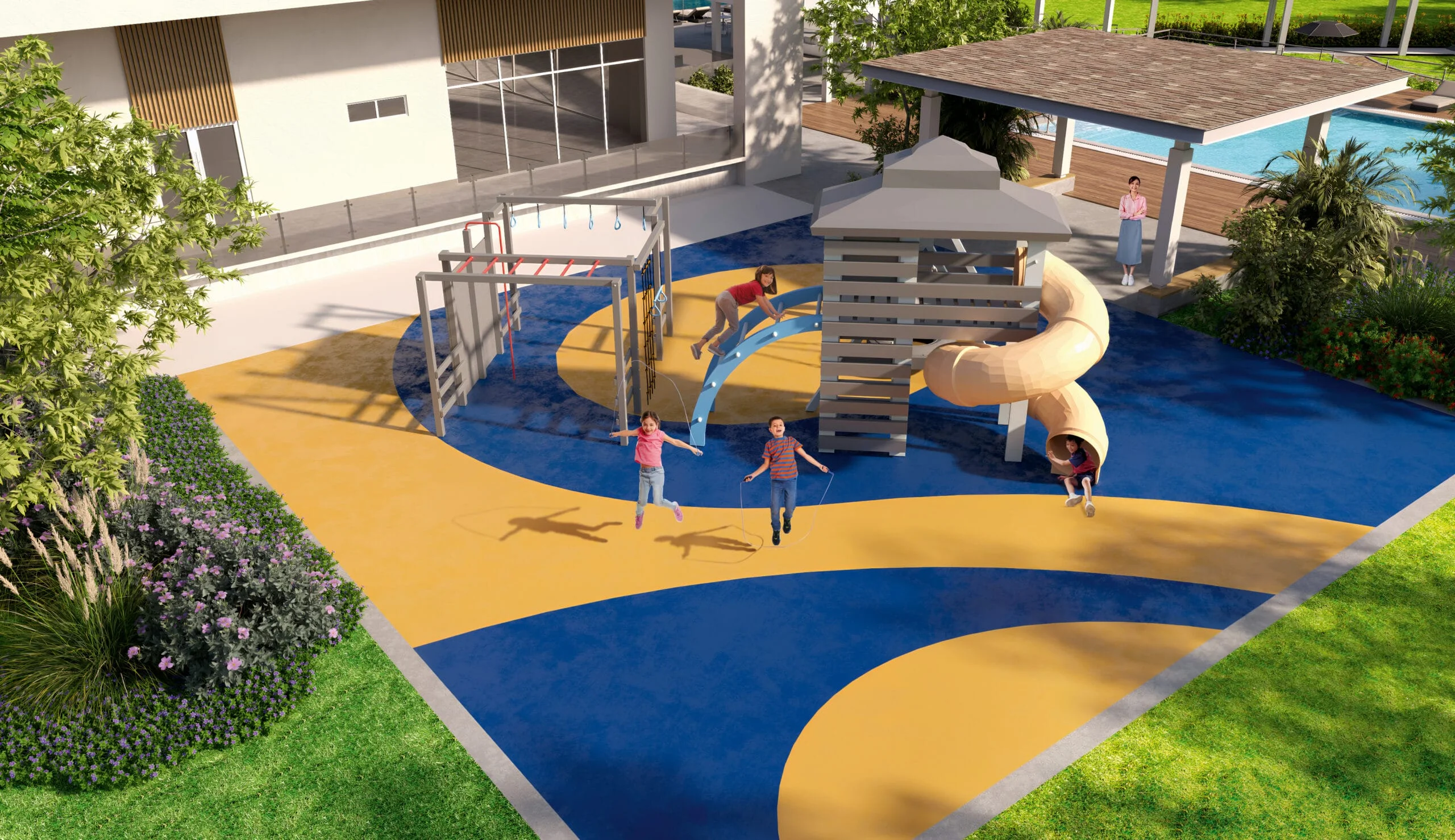 The playground amenity at Symphony Homes.