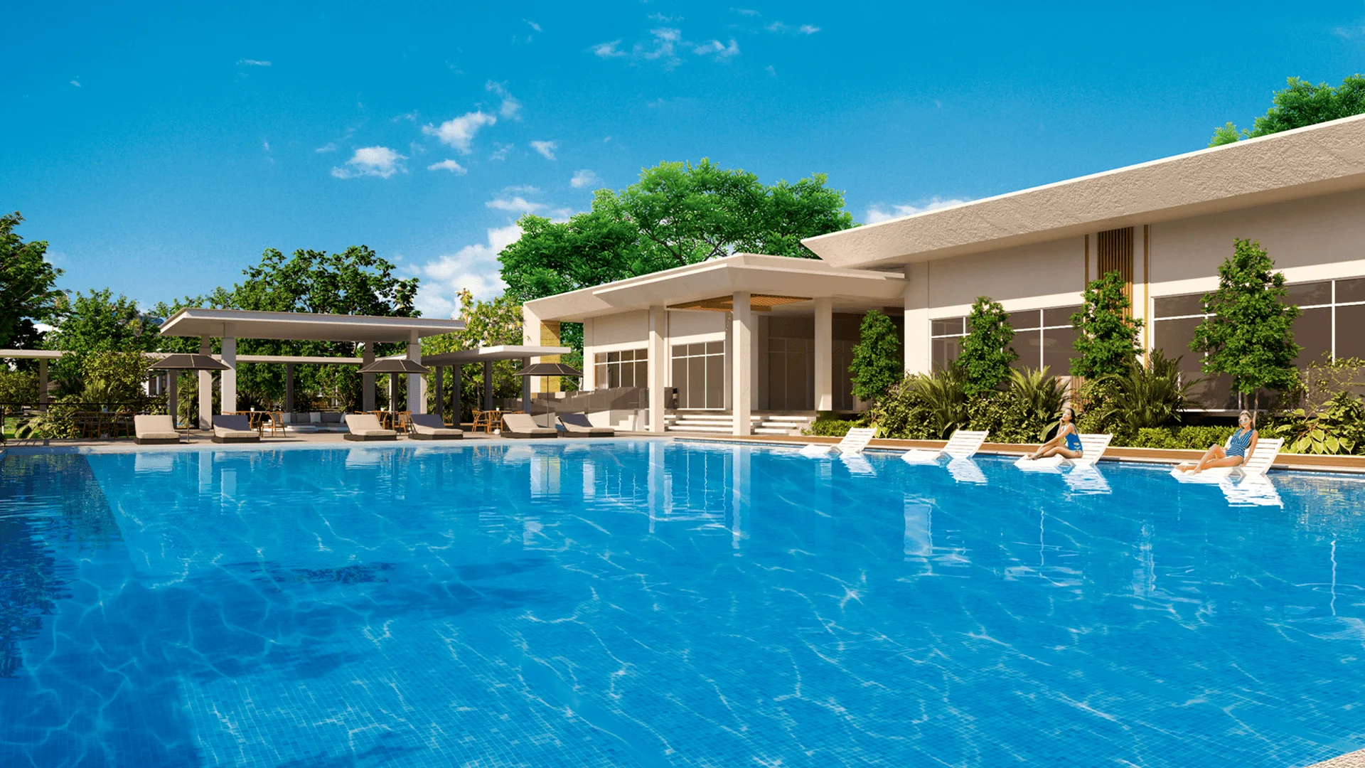 The lap pool amenity at Symphony Homes.