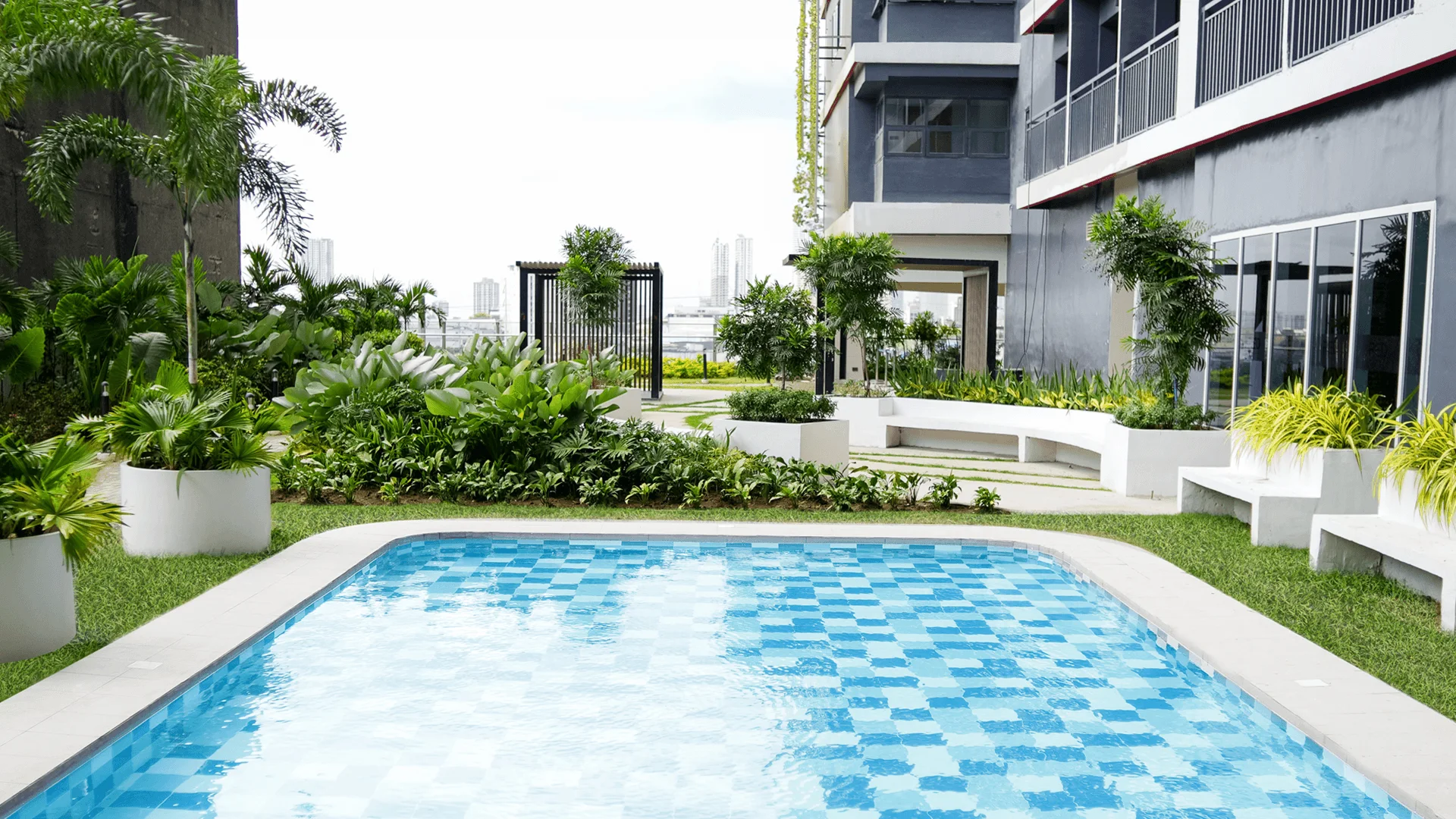 The pool at Red Residences.