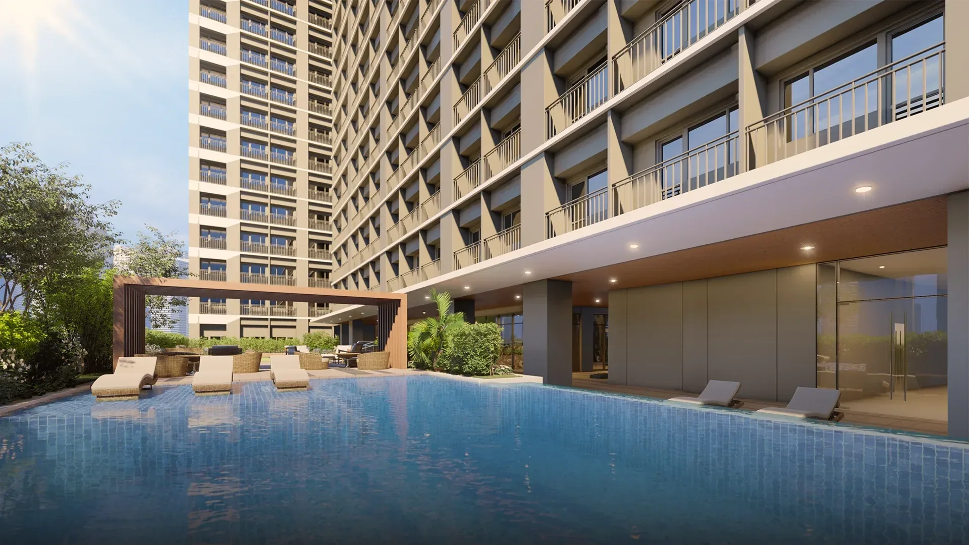 The pool at Mint Residences.