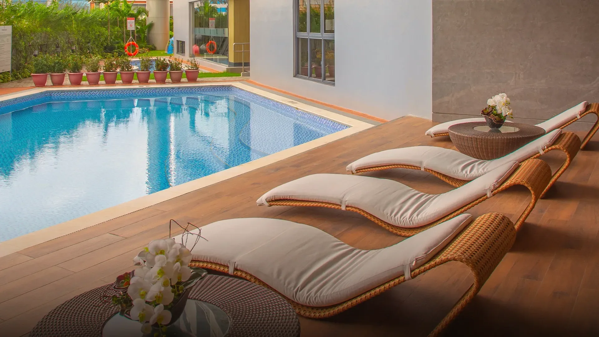 The pool at Lush Residences.
