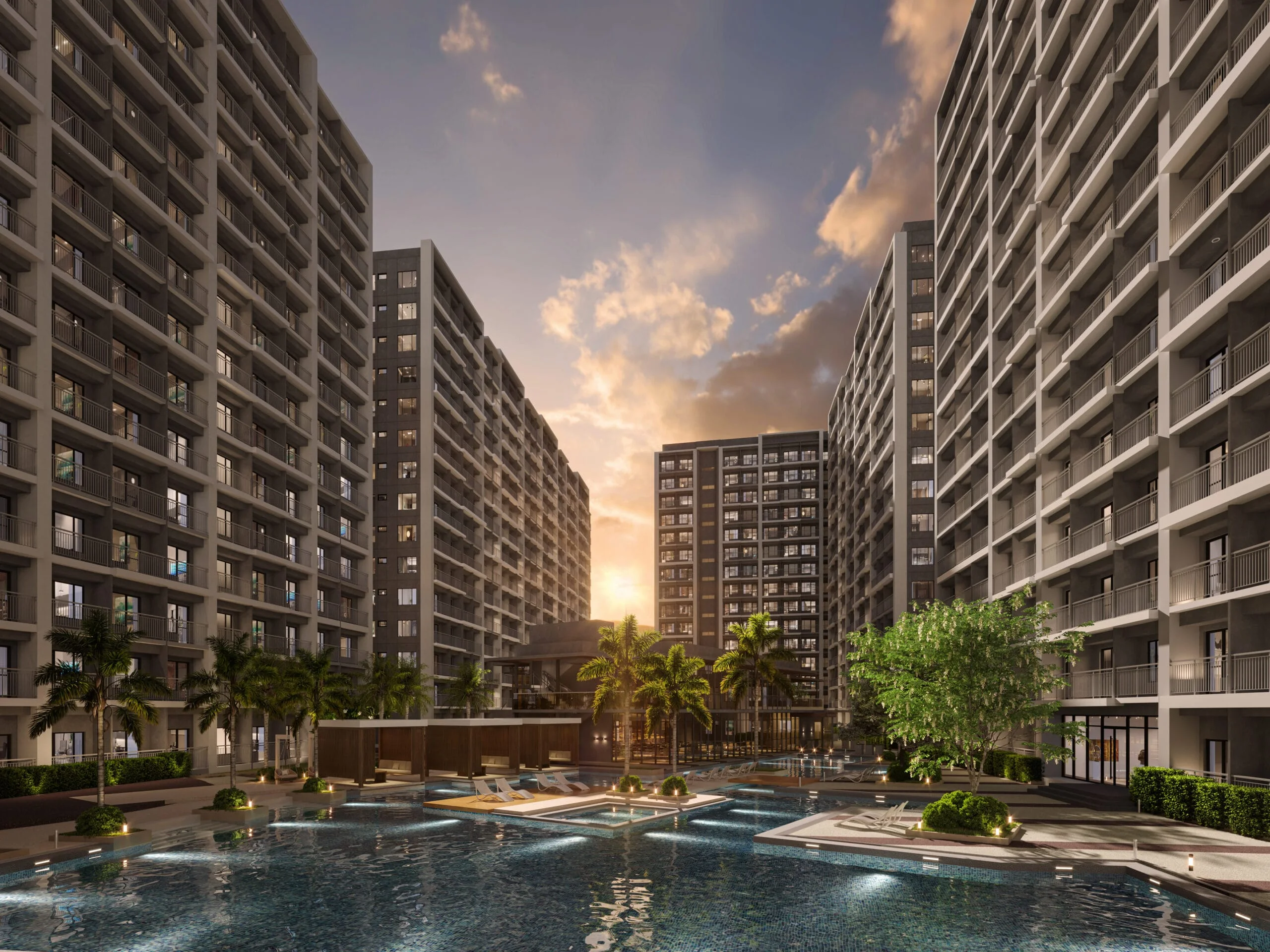 The serenity pool at Sail Residences.