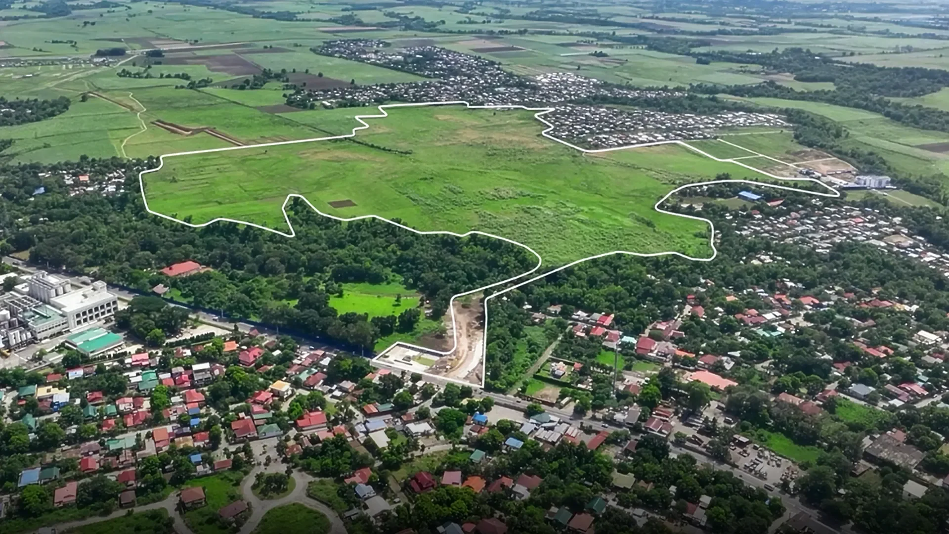 Aerial view of the Parkville site boundary in Bacolod City.