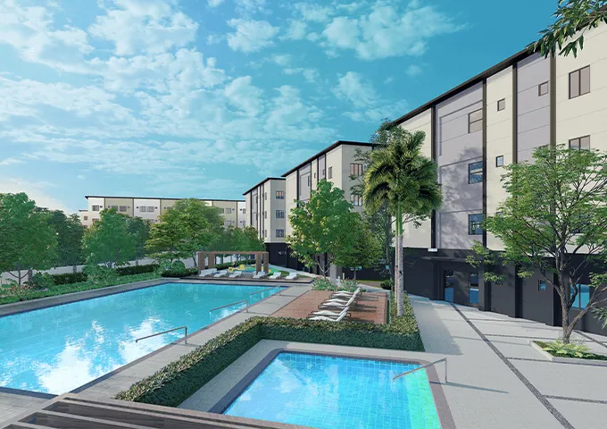 Calm Residences facade in Santa Rosa City, Laguna.