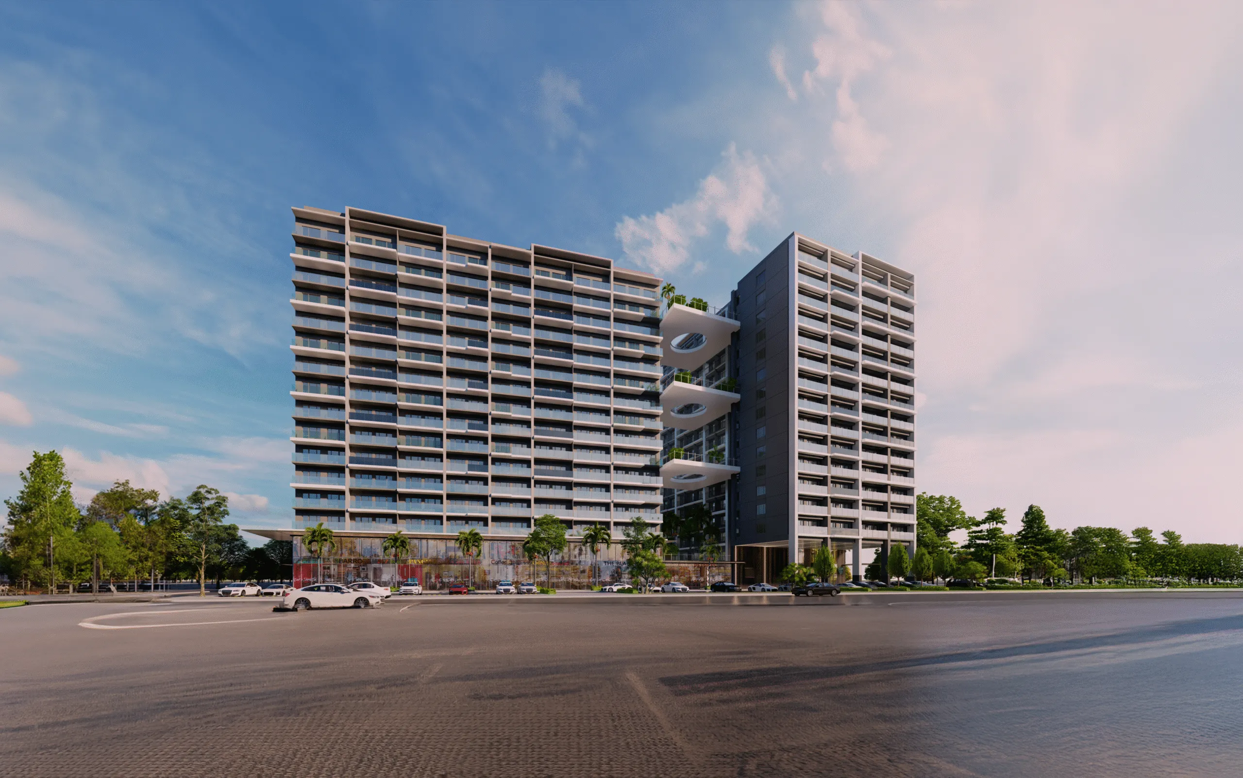Sail Residences tower facade at Mall of Asia Complex.