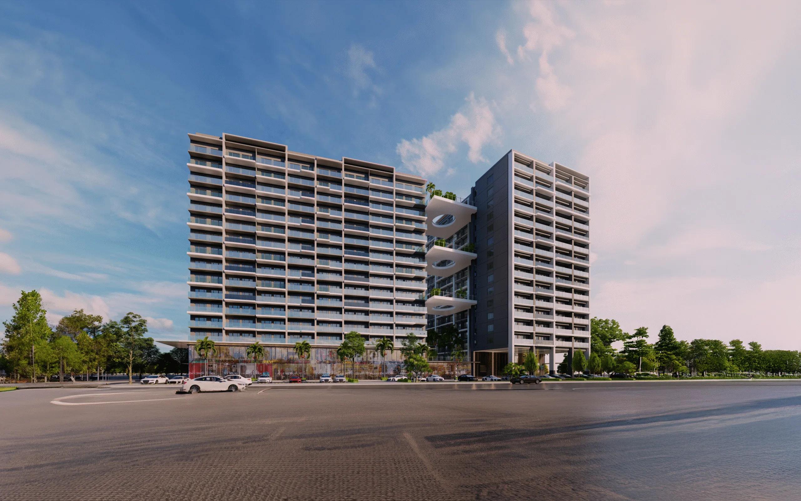 Sail Residences building facade at Mall of Asia Complex, Pasay City.