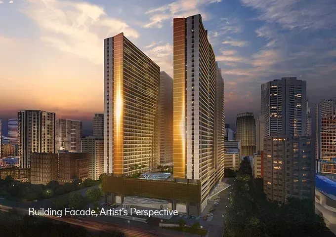 Fame Residences tower facade along EDSA.