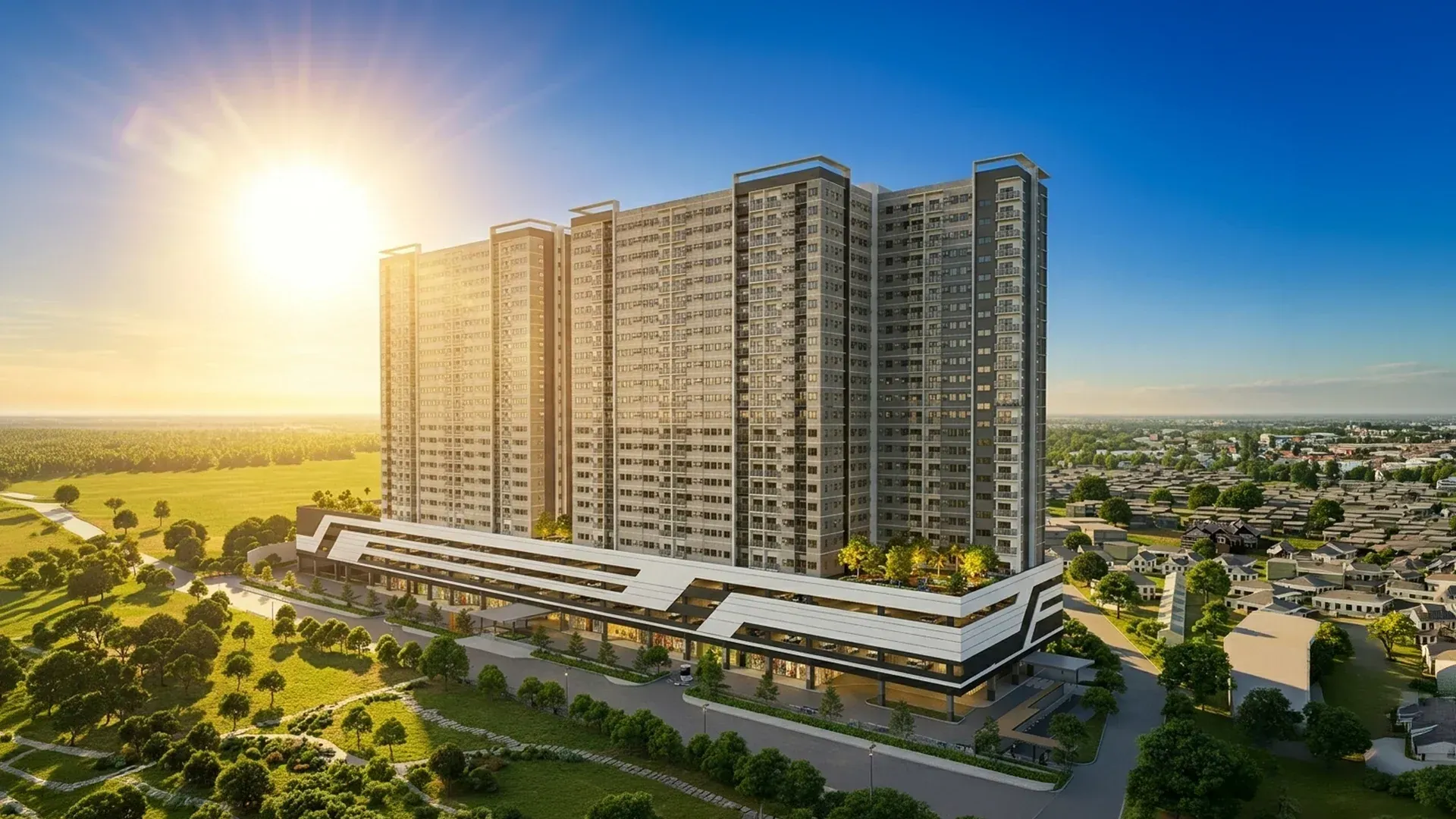 Twin Residences towers along Alabang-Zapote Road.