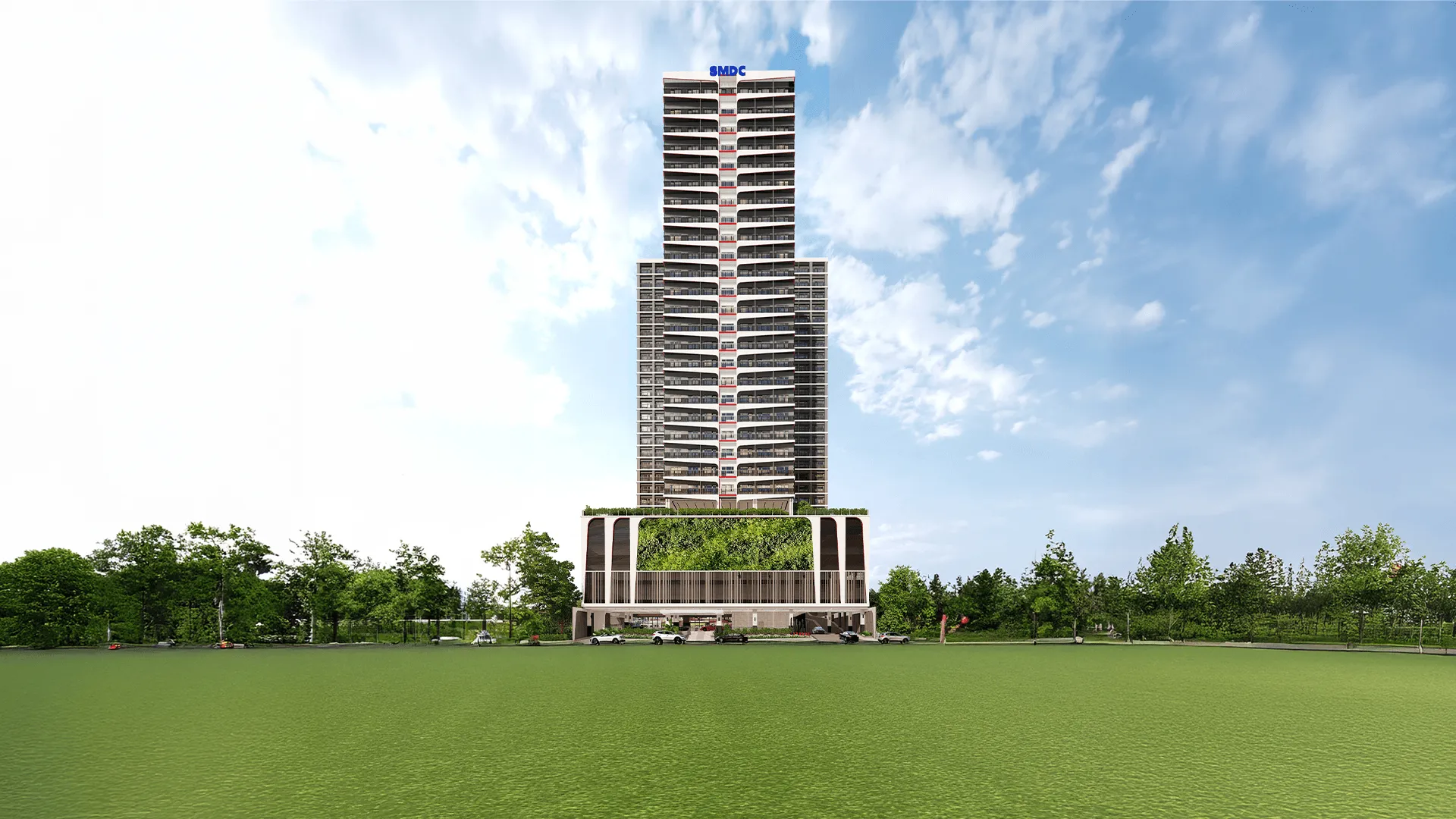 Red Residences tower facade along Chino Roces, Makati City.