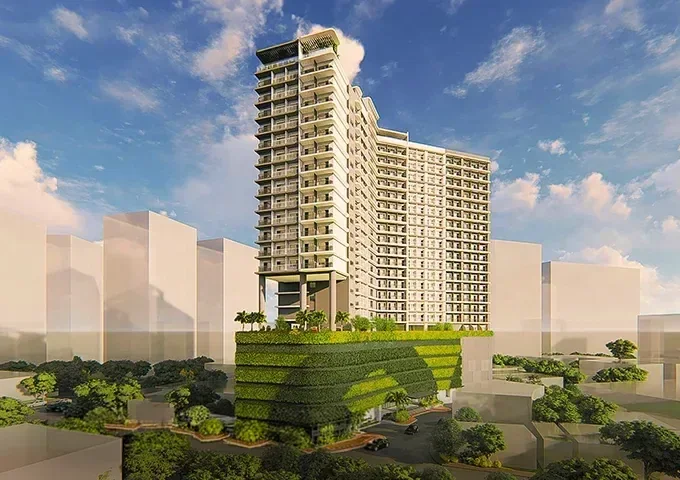 Lush Residences building facade in Makati City.