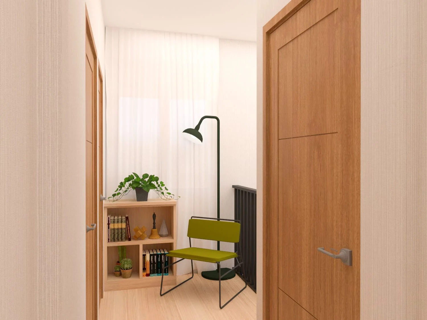 A hallway inside a Symphony Homes model house.
