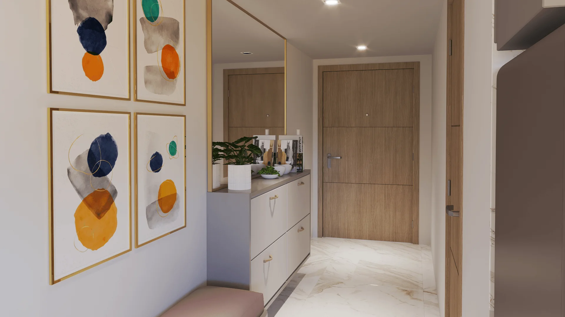 A 1-Bedroom unit interior at Zeal Residences.