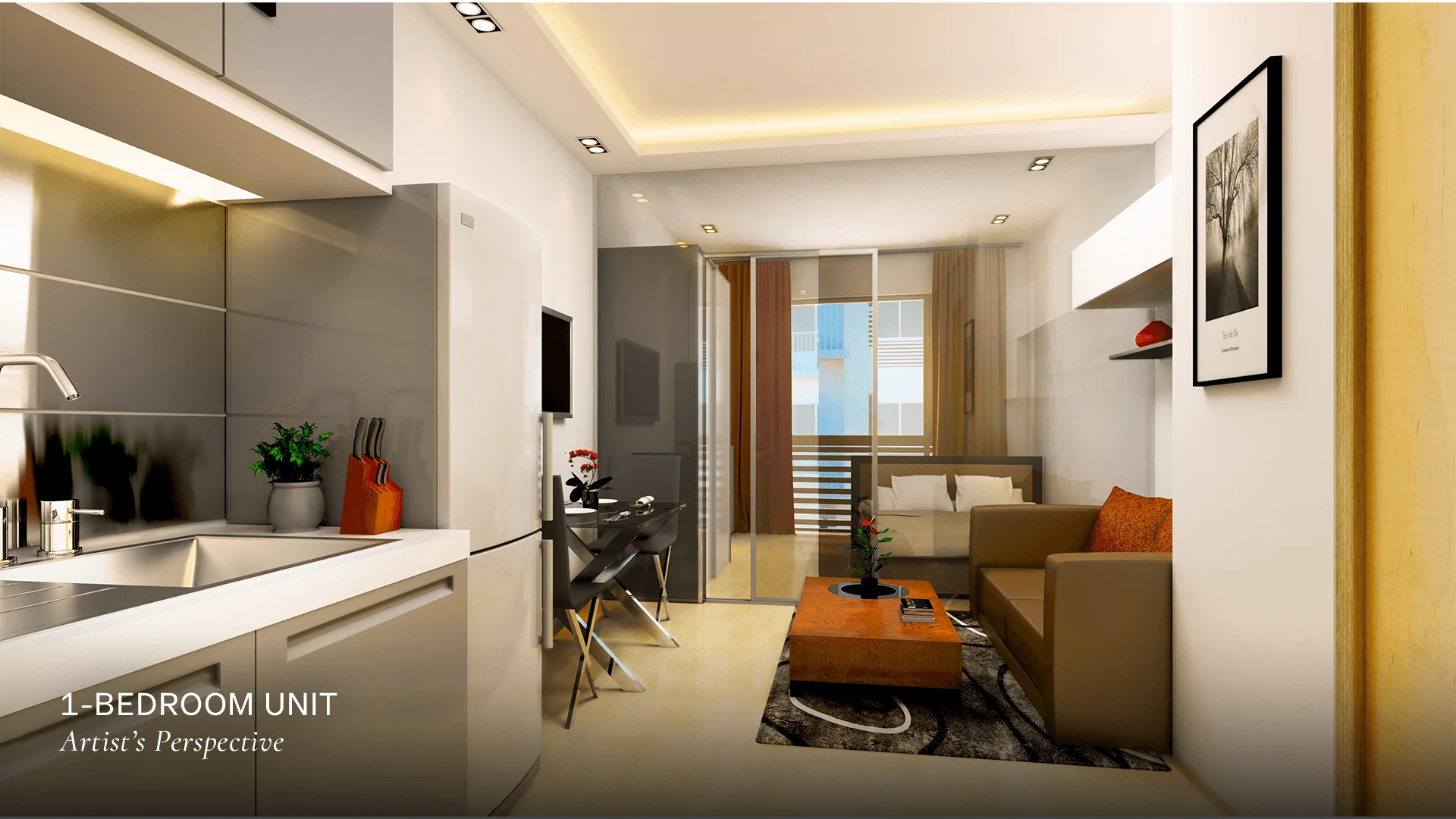 A unit interior at Spring Residences.