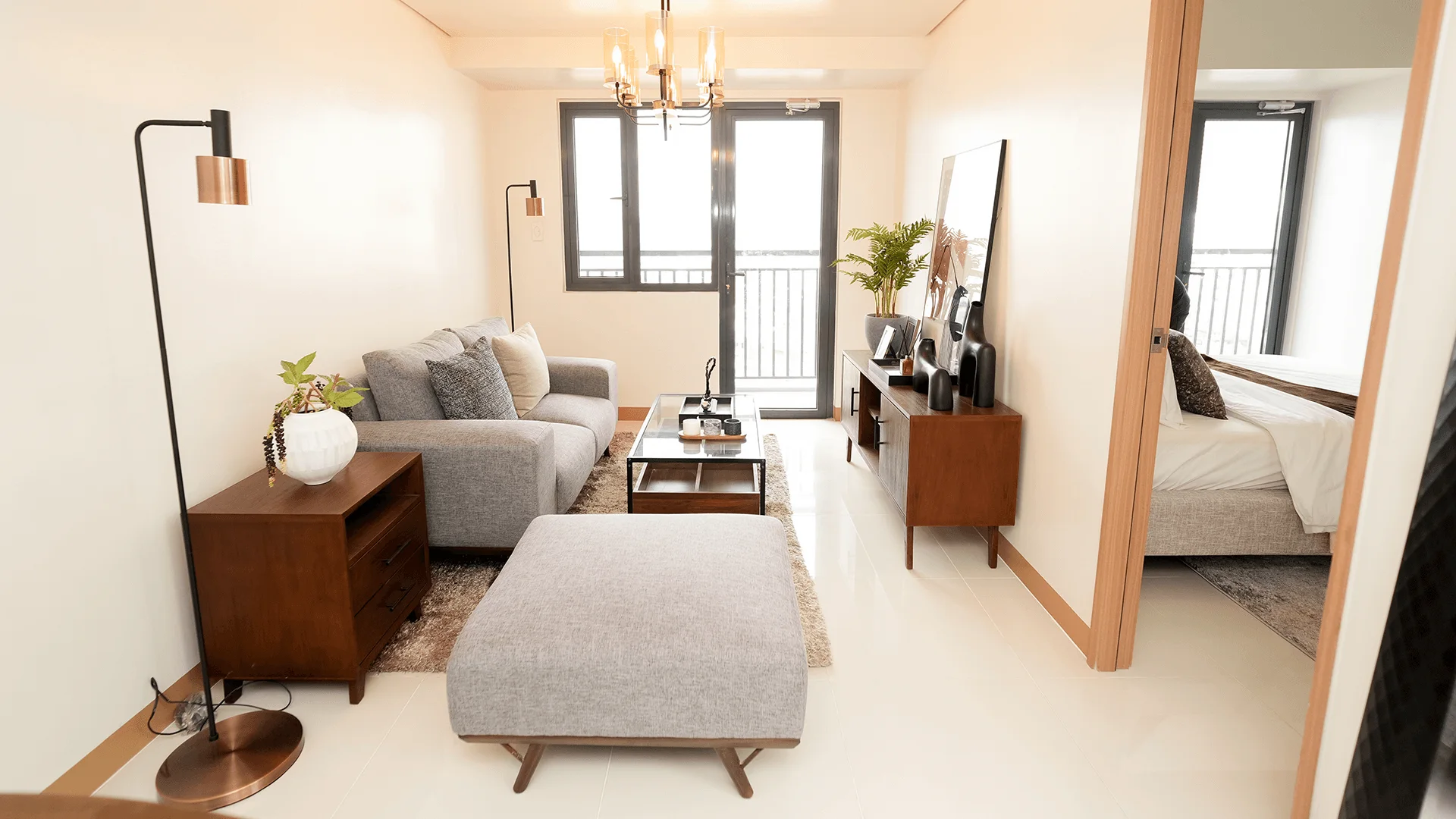 A unit interior at Red Residences.