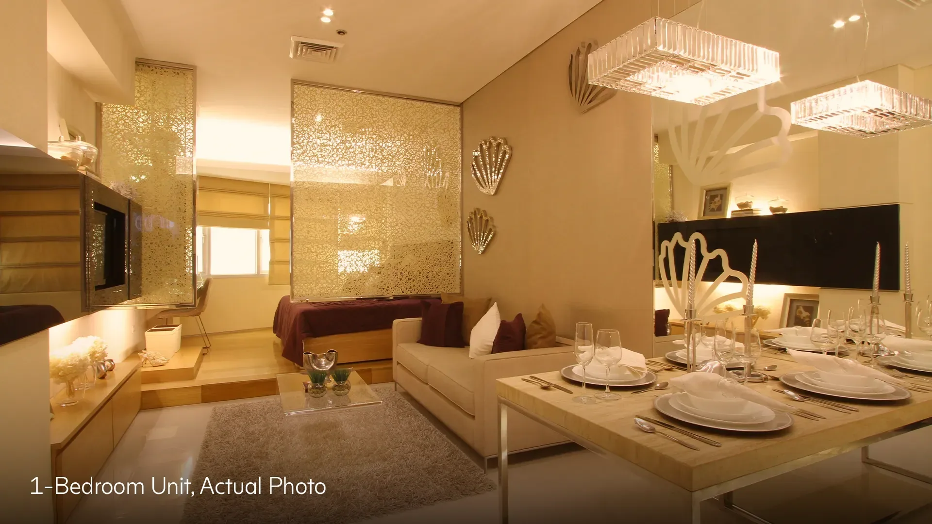 A unit interior at Shell Residences.
