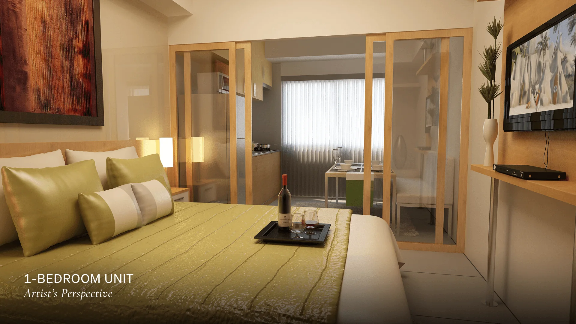 A unit interior at Grace Residences.
