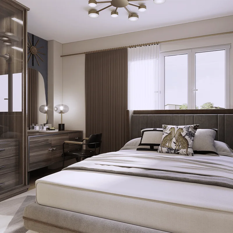 A unit interior at Turf Residences.