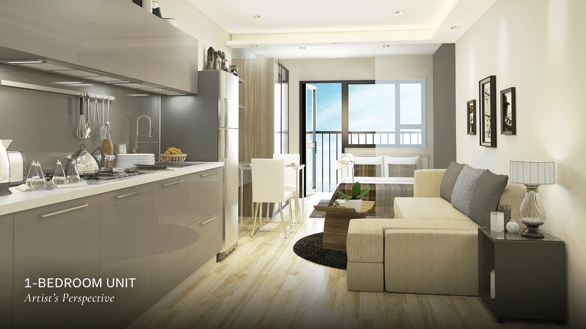 A unit interior at Spring Residences.