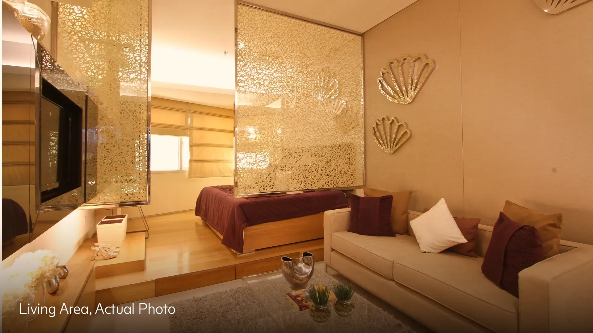 A unit interior at Shell Residences.