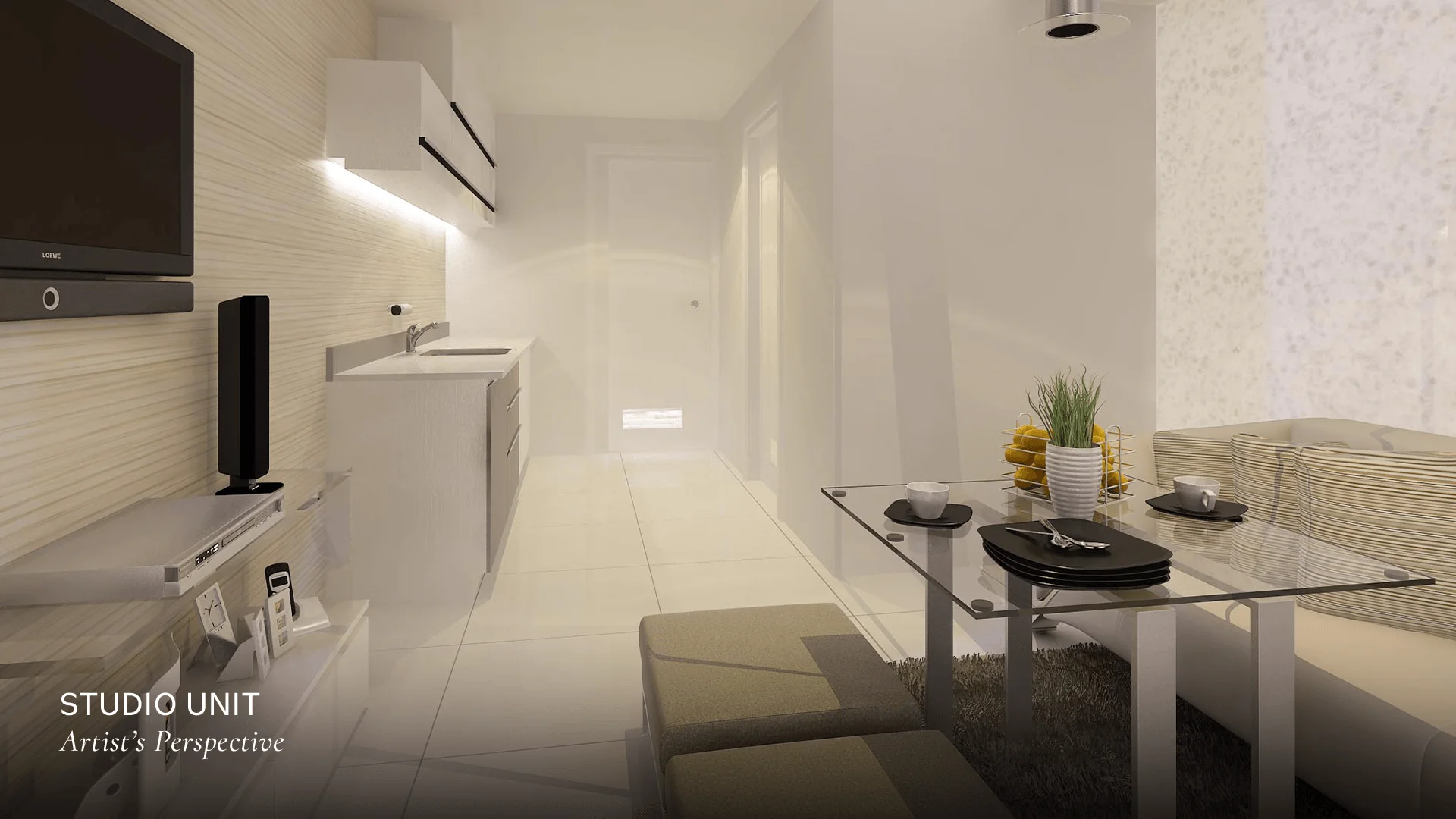 A unit interior at Grace Residences.