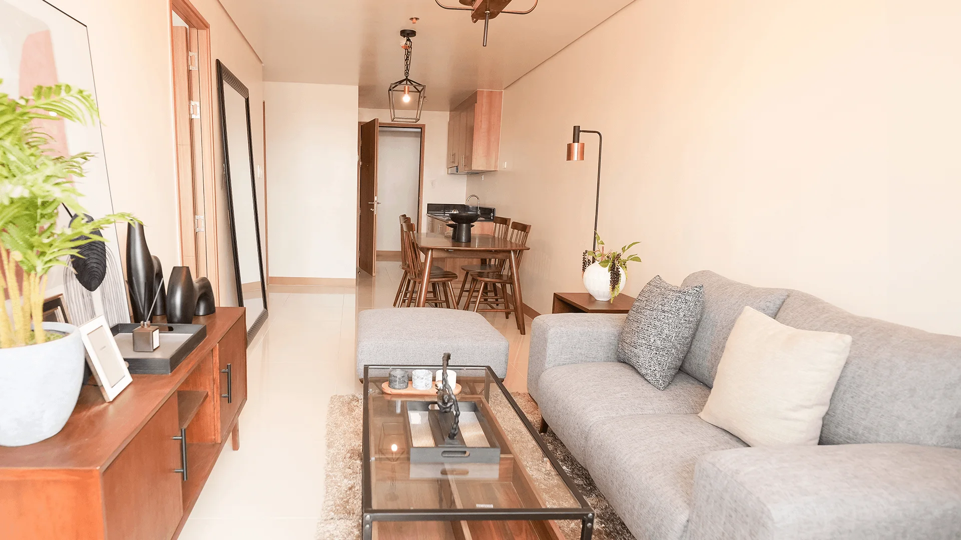 A unit interior at Red Residences.