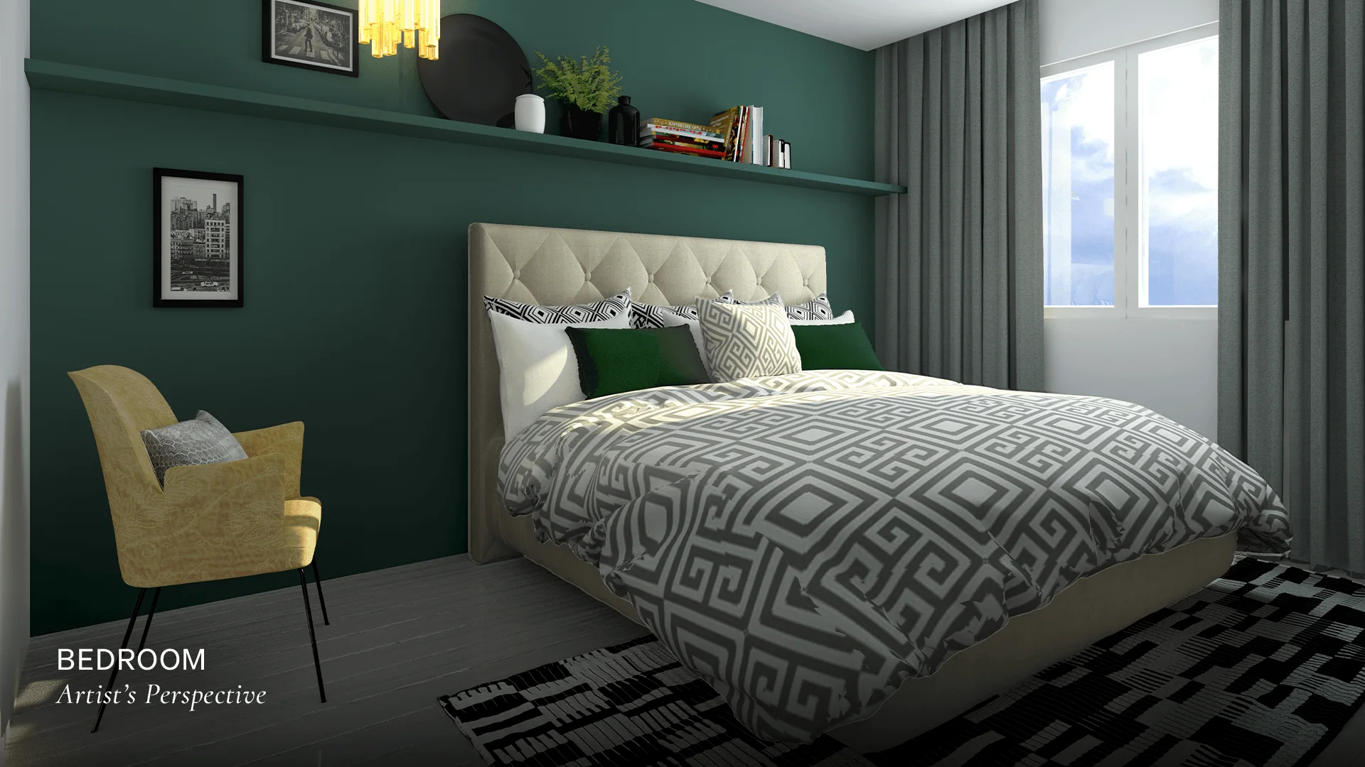 A unit interior at Leaf Residences.