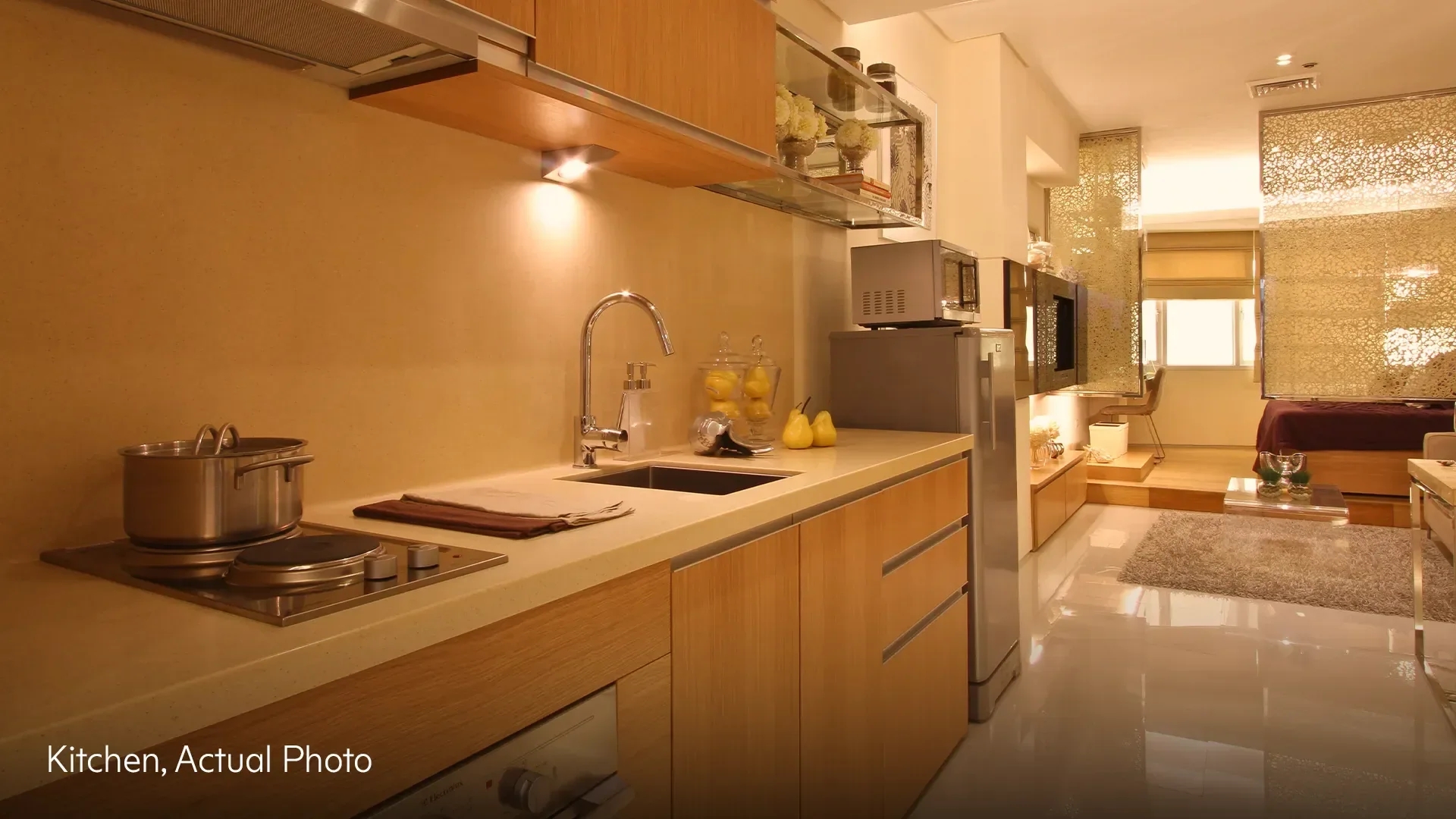 A unit interior at Shell Residences.