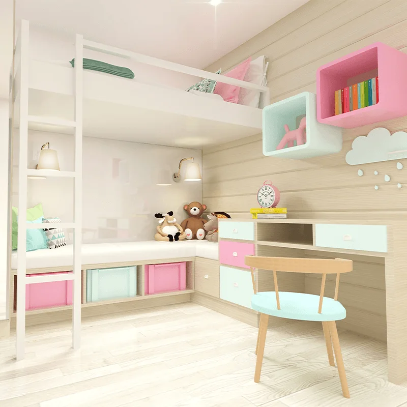 A unit interior at Charm Residences.