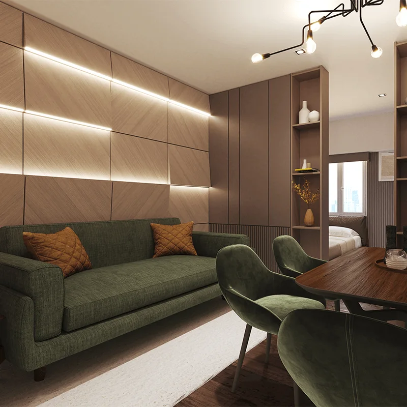 A unit interior at Bloom Residences.