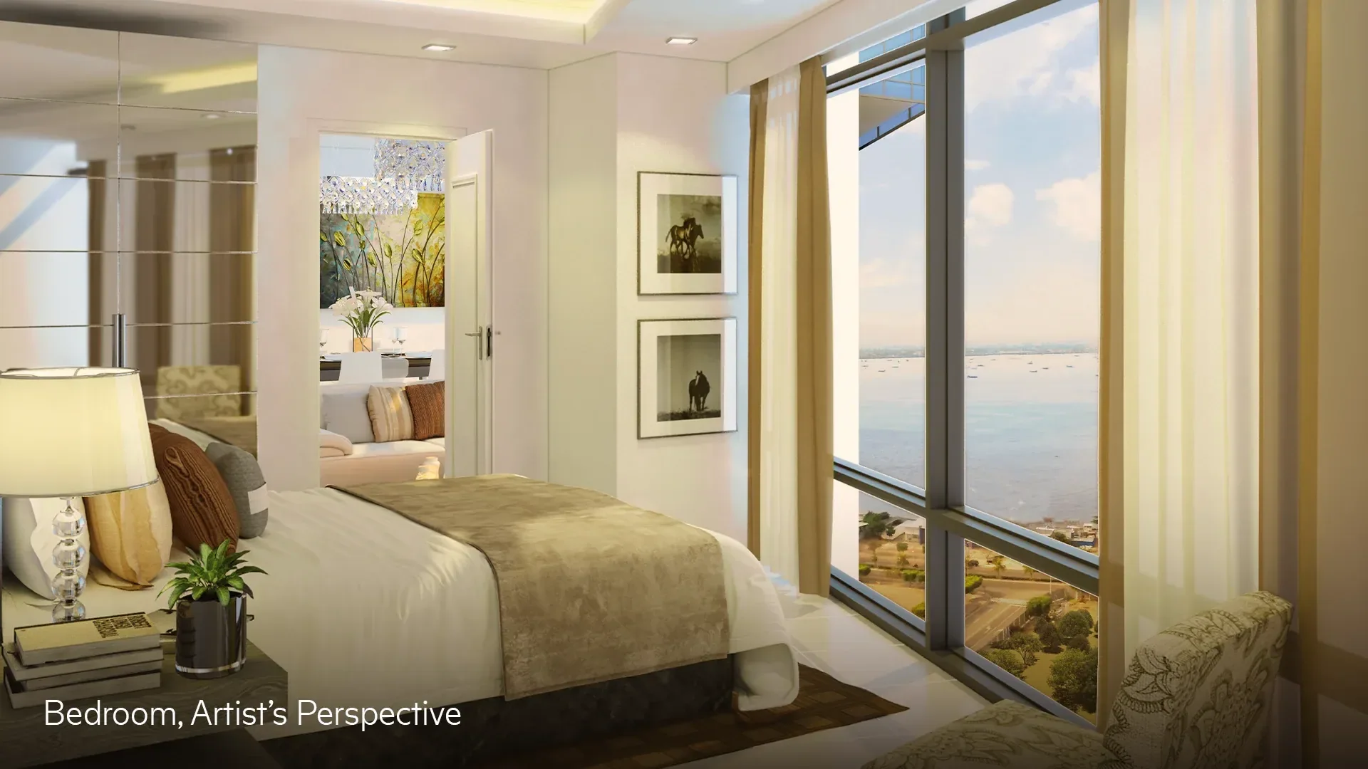 A bedroom at Shore 2 Residences.