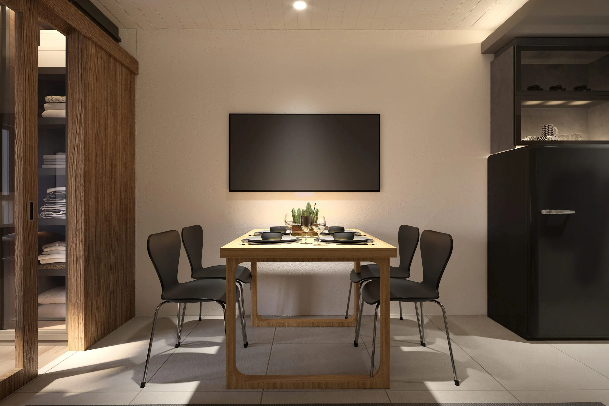 A unit dining area at Jade Residences.