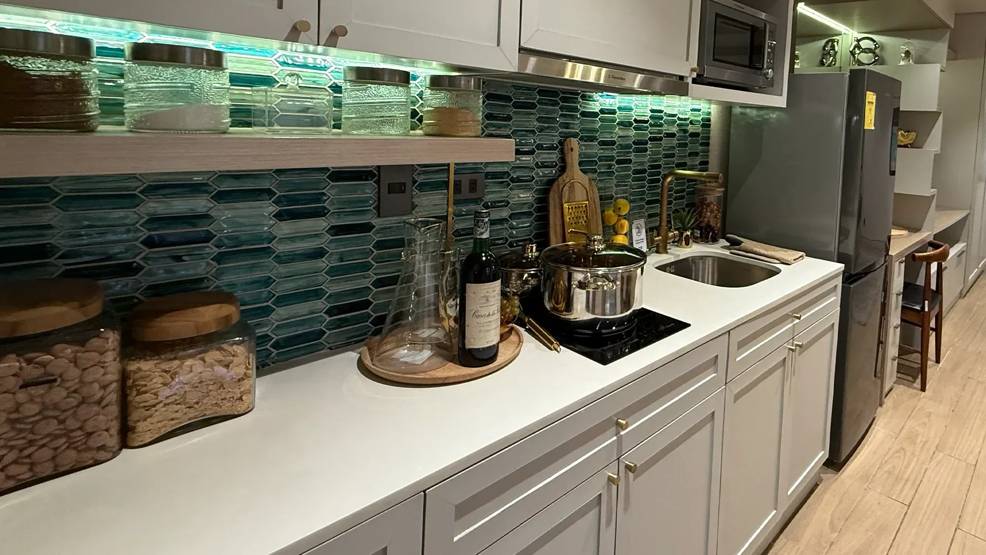 A unit kitchen at Hill Residences.