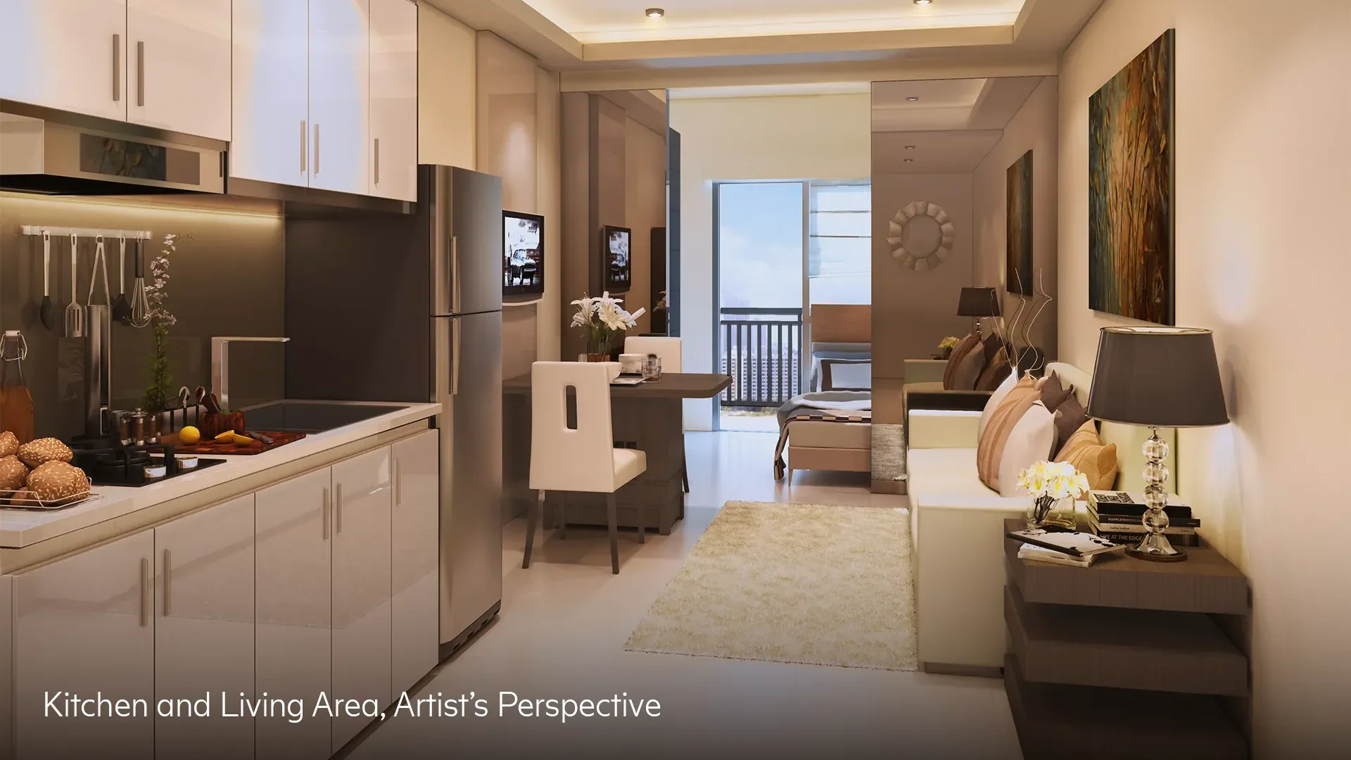 A unit kitchen at Shore 2 Residences.