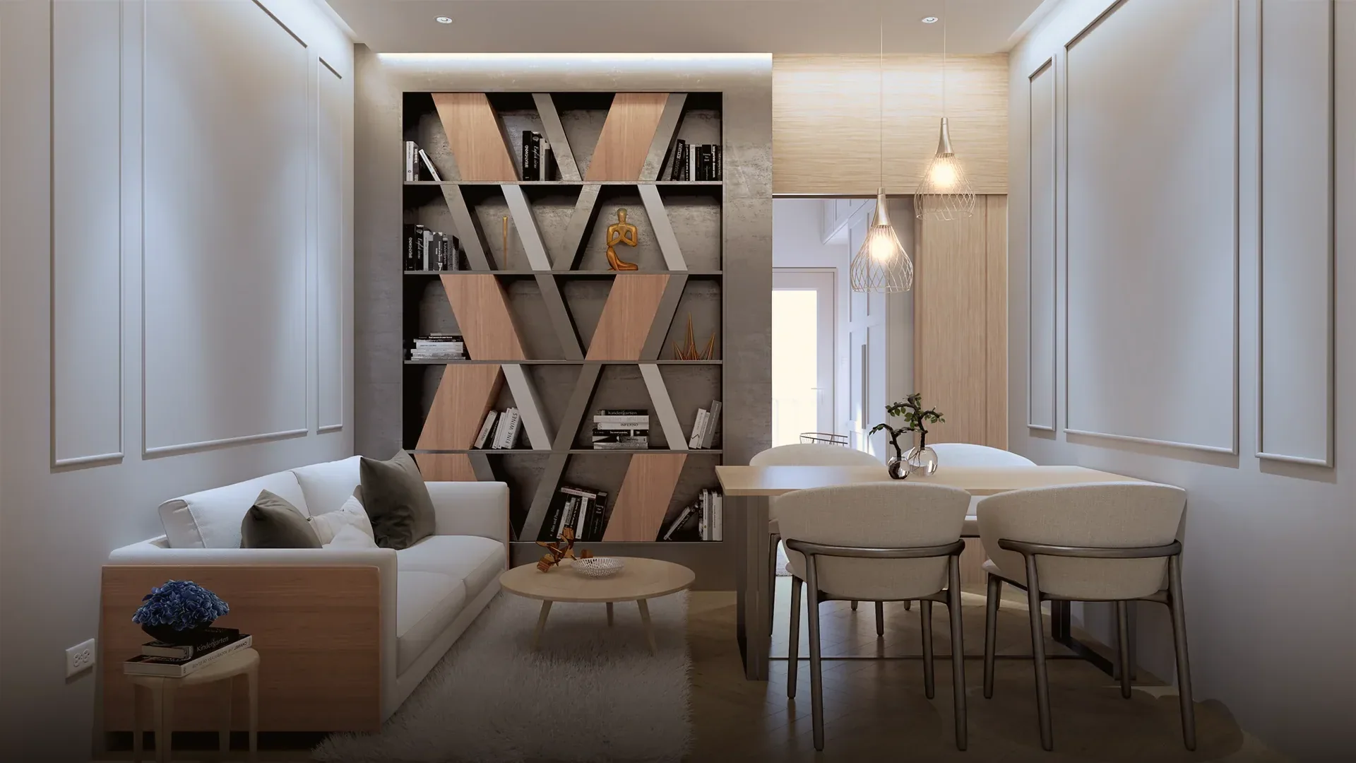 A unit living and dining area at Mint Residences.